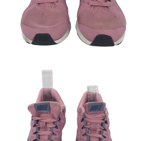 NIKE DOWNSHIFTER 8 (GS) 922855 600 ELEMENTAL PINK METALLIC SILVER GIRLS SNEAKERS - Picture 4 of 10